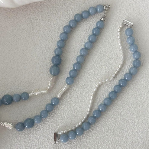 AZURE CONTRAST DOUBLE-STRAND BRACELET