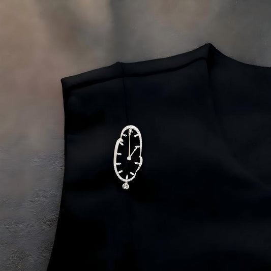 「 Distorted Clock 」Brooch