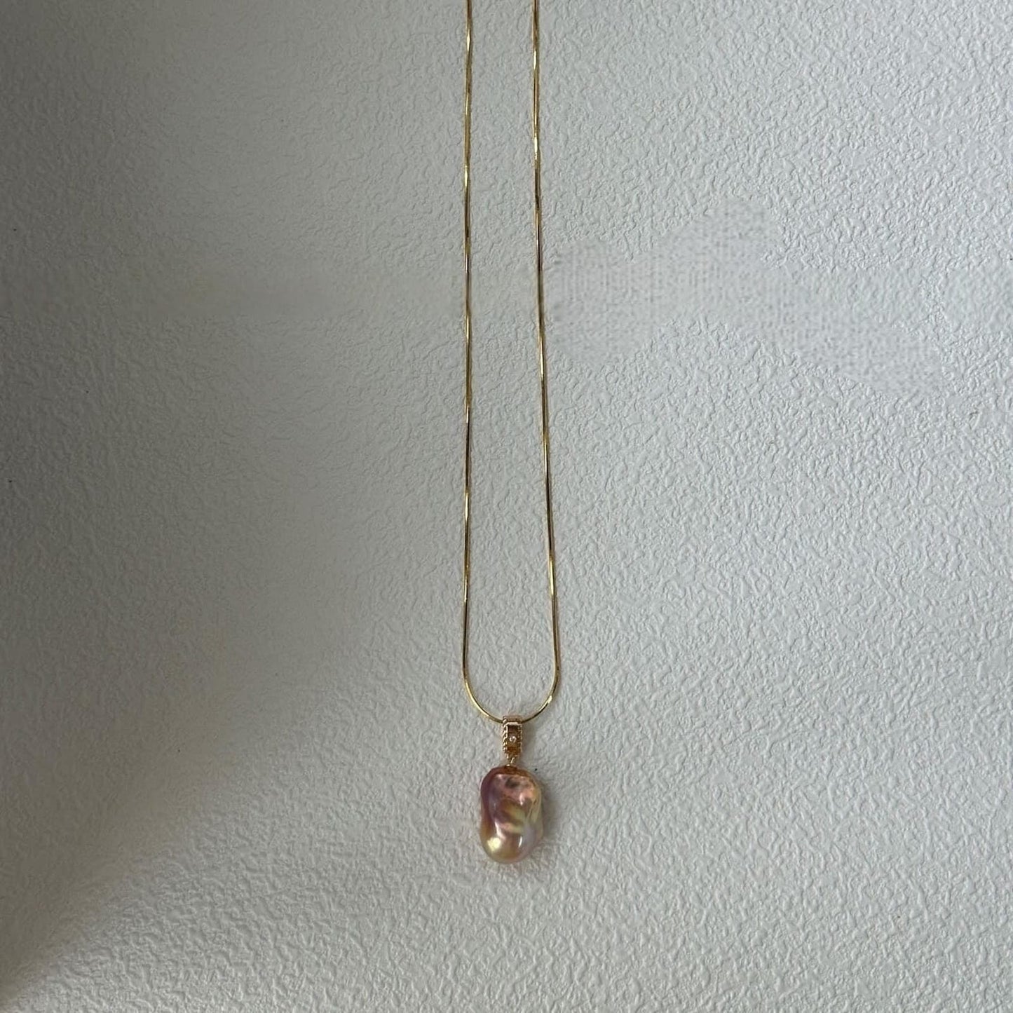 Iridescent Baroque Pearl Necklace