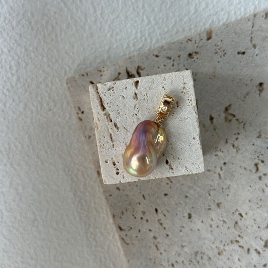 Iridescent Baroque Pearl Necklace