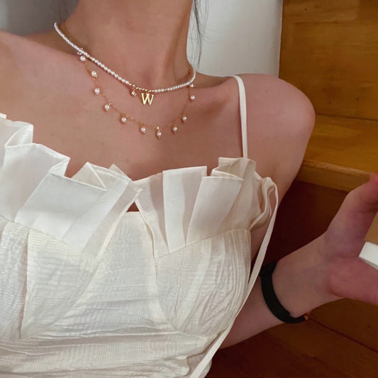 Imitation Pearl Collar Necklace