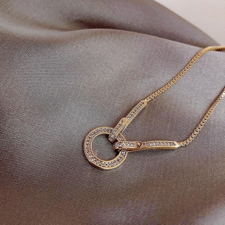 Round Ring Water Drill Inlaid Adjustable Bracelet
