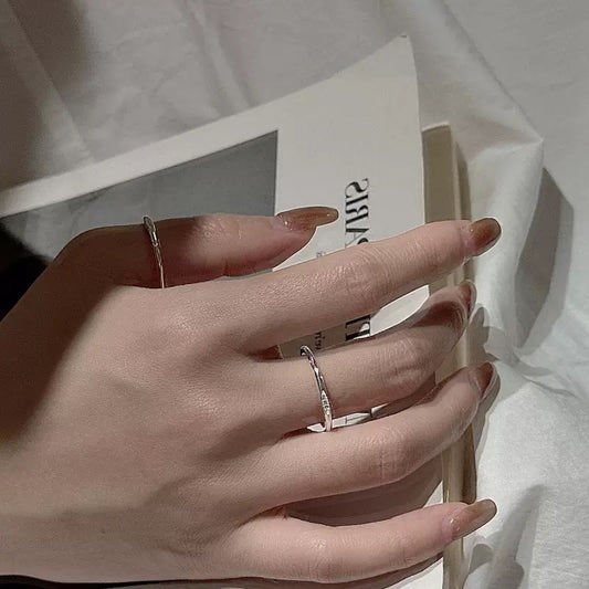 S925 Sterling Silver Minimalist Cubic Zirconia Ring