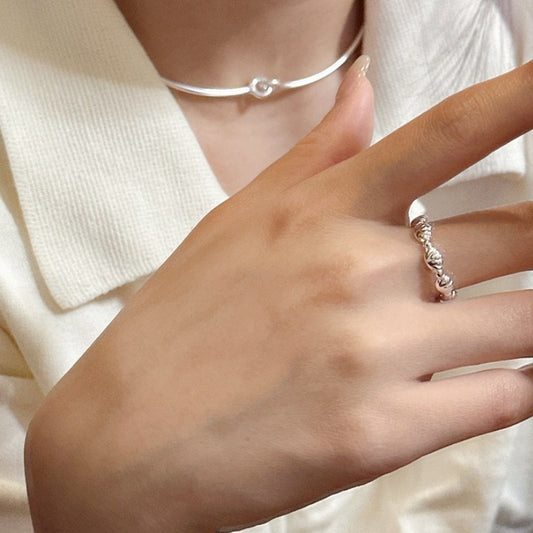 S925 Sterling Silver Shell-Shaped Open Ring