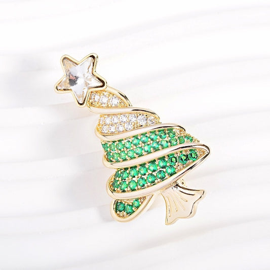 「 Spinning Christmas Tree 」Brooch