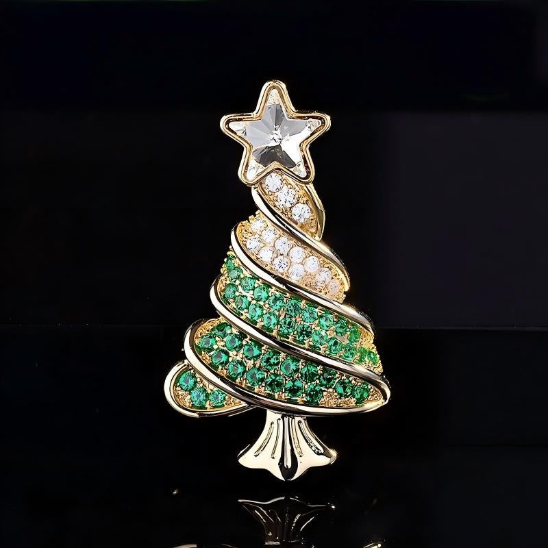 「 Spinning Christmas Tree 」Brooch