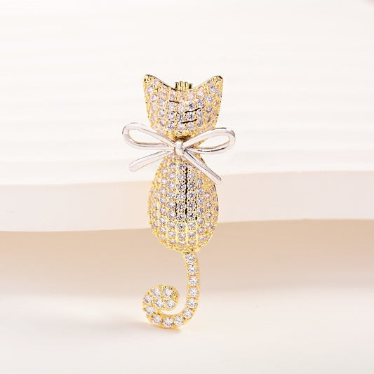 「 Long-tailed Cat 」Brooch