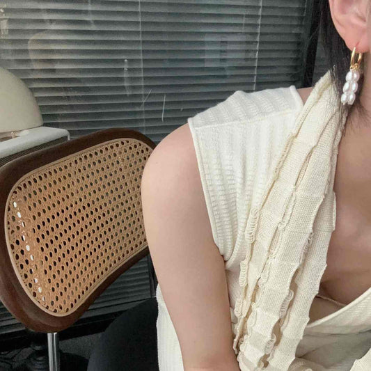 PEARL CASCADE HOOP EARRINGS
