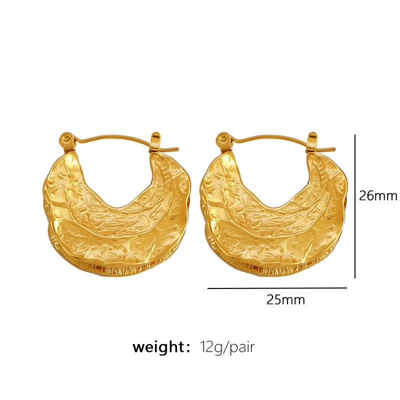 RUCHED LEAF EARRINGS