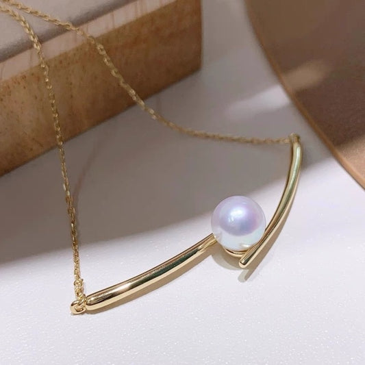 Single Freshwater Pearl Pendant Collar Necklace