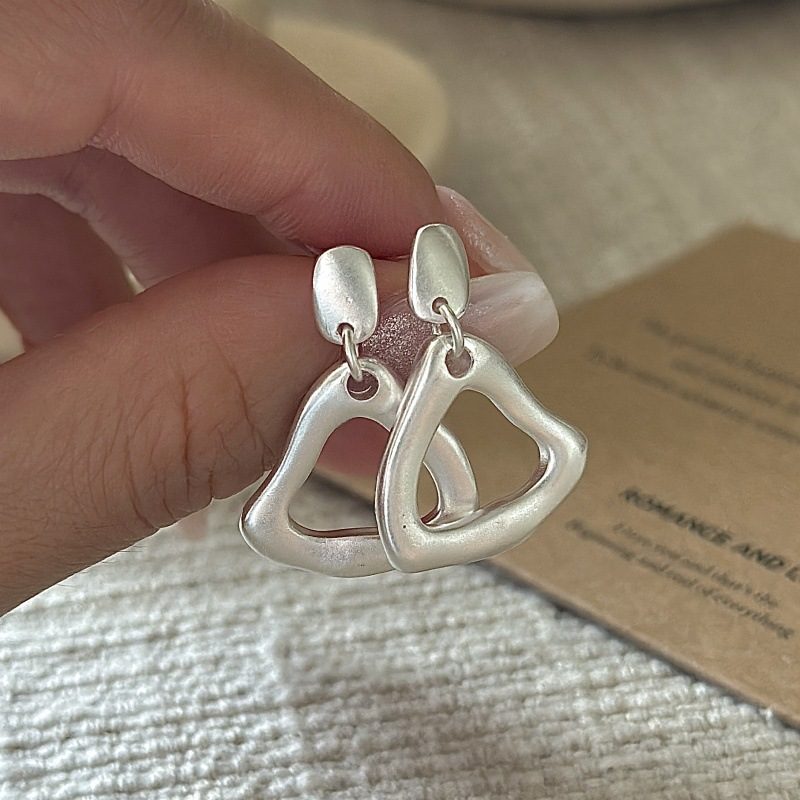 HOLLOWED TRIANGLE PENDANT EARRINGS