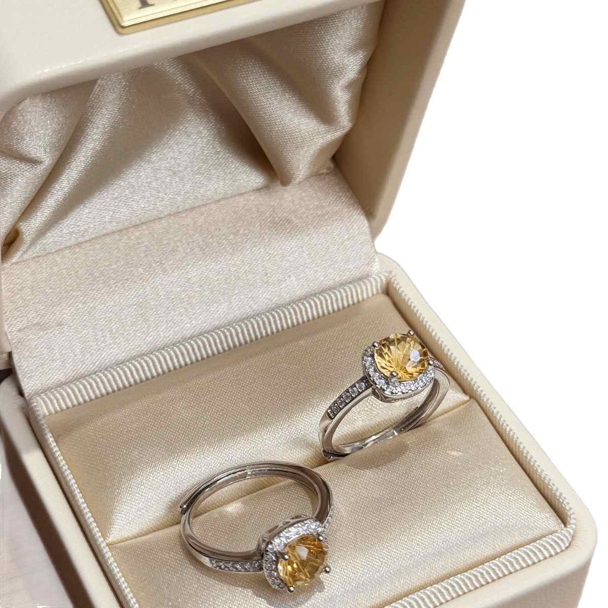CITRINE FIREWORK-CUT RING