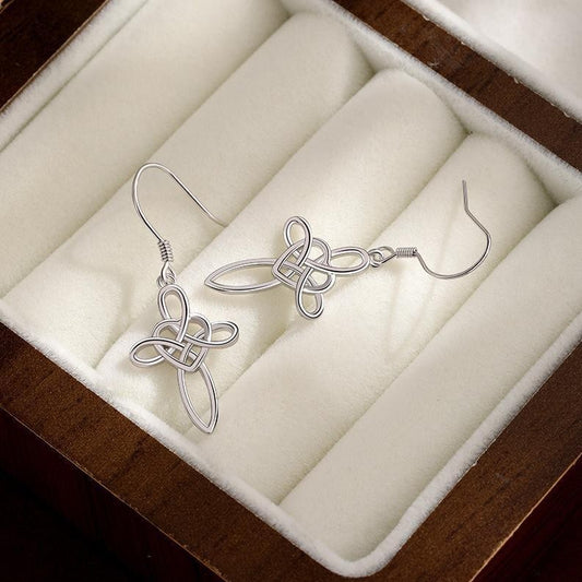 Hollow-Out Cross Earrings in S925 Sterling Silver