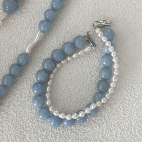 AZURE CONTRAST DOUBLE-STRAND BRACELET