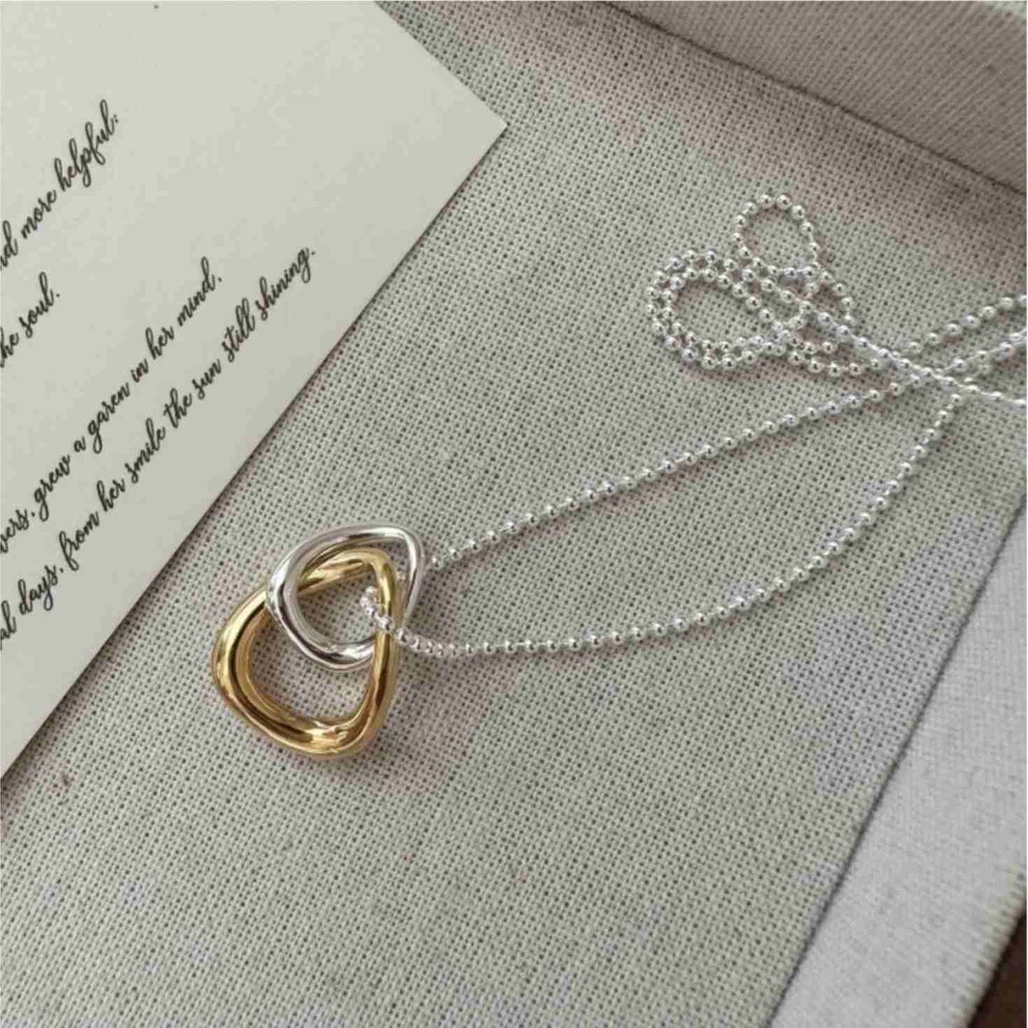 Two-Tone Pendant Necklace
