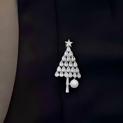 「 White Christmas Tree 」Brooch