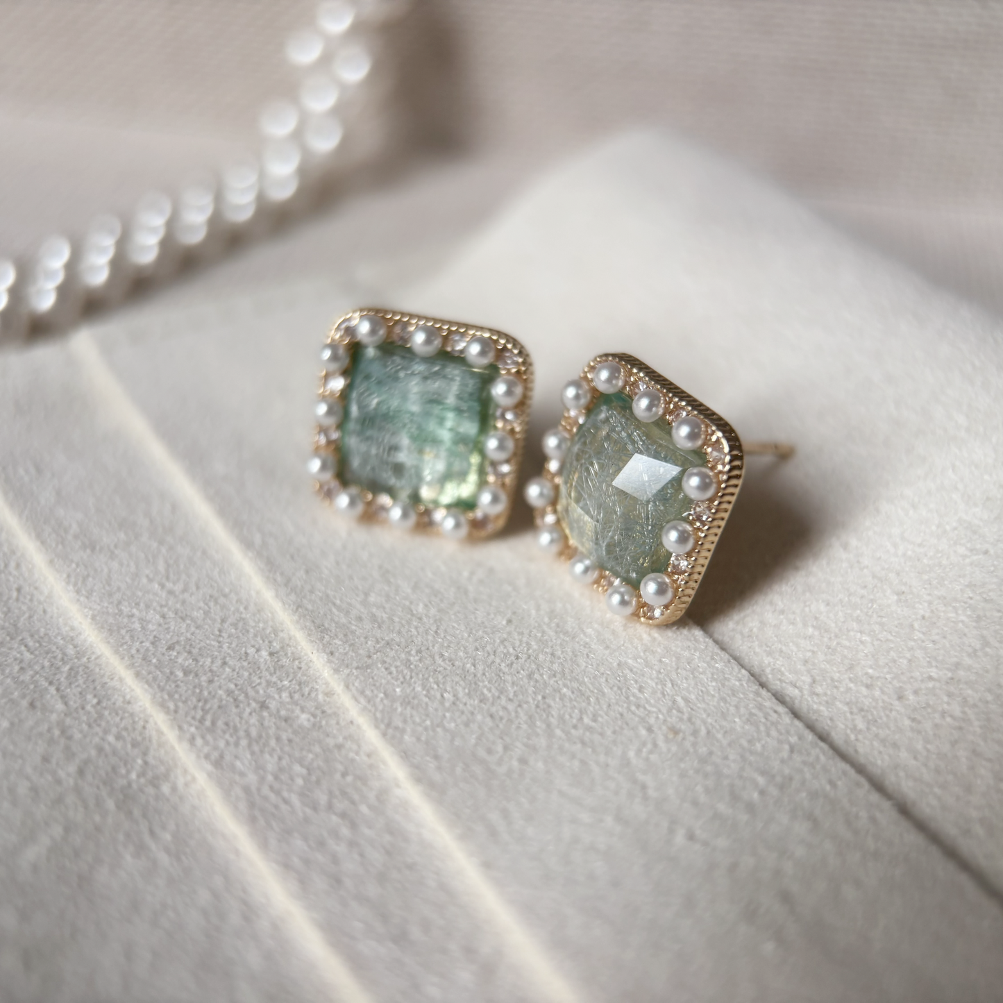 Dreamy Starry Sky Square Zircon Earrings