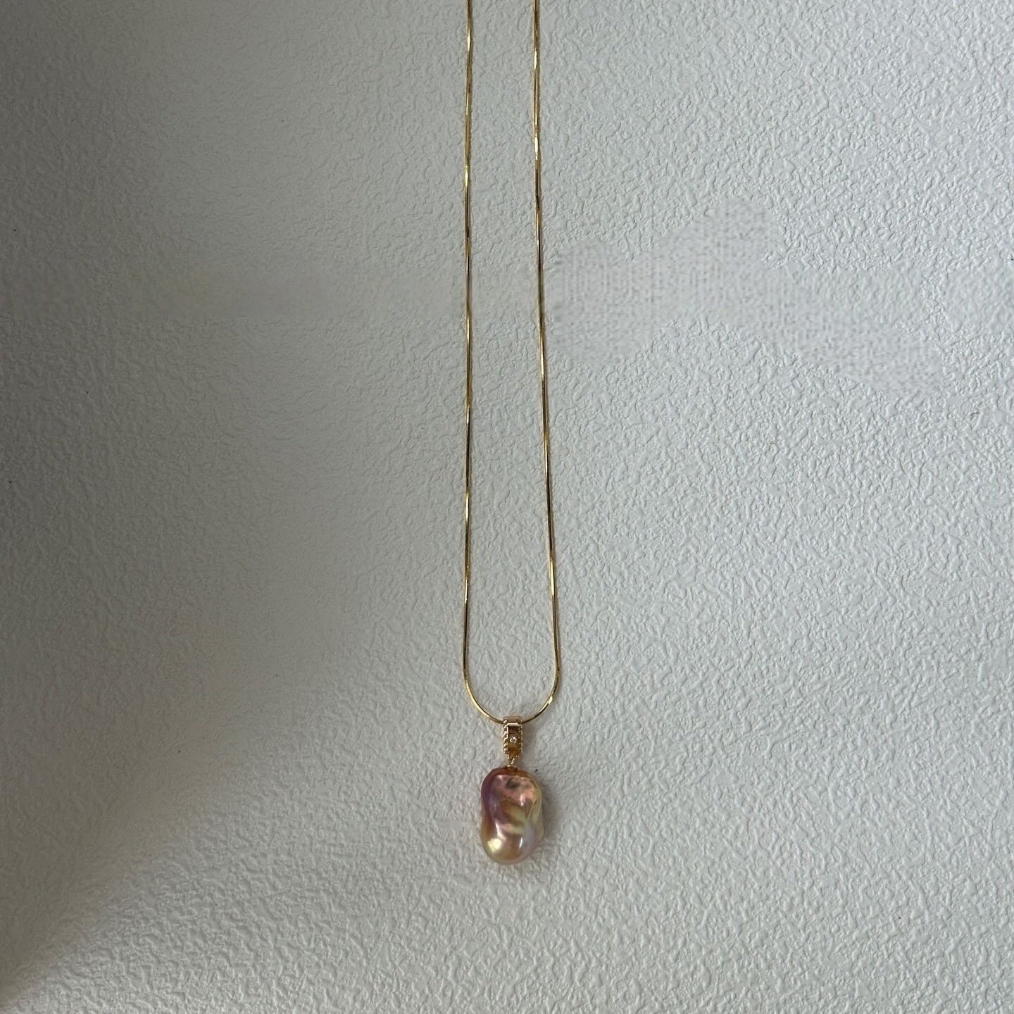 Iridescent Baroque Pearl Necklace