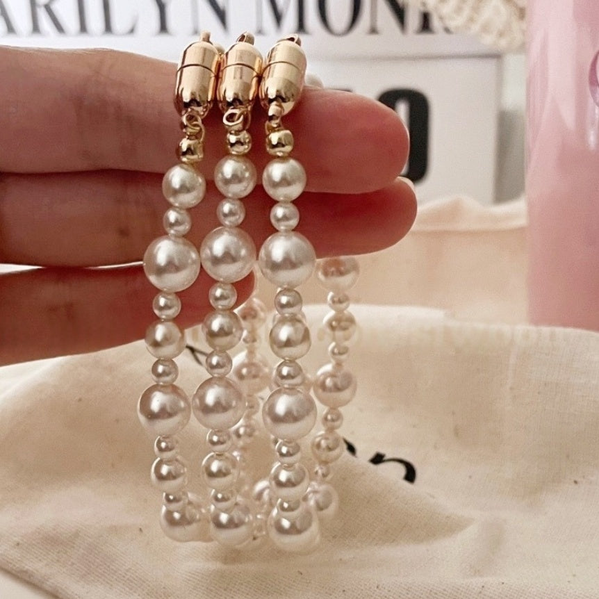 Mixed-Size Bead Magnetic Clasp Bracelet