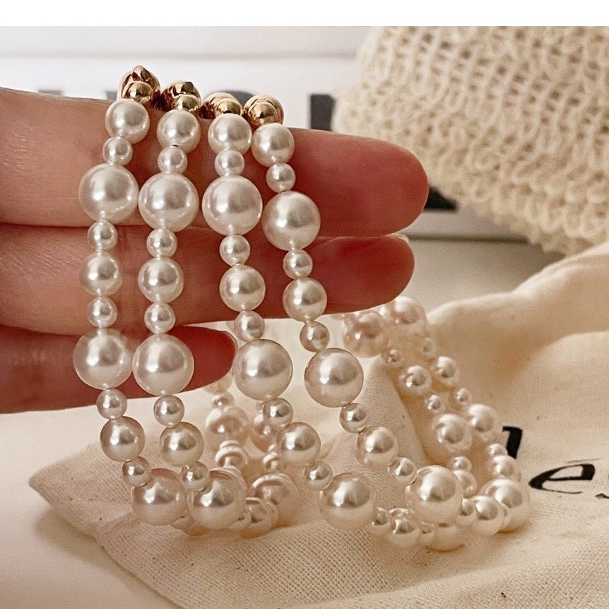 Mixed-Size Bead Magnetic Clasp Bracelet