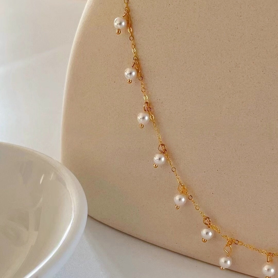 Imitation Pearl Collar Necklace