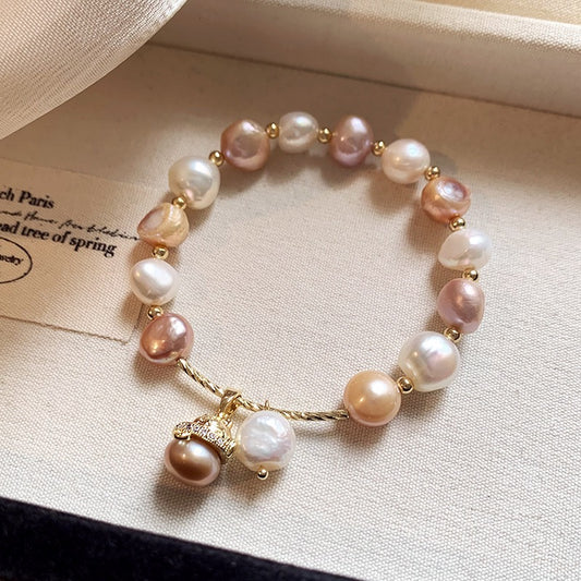 Multicolor Irregular Freshwater Pearl Bracelet