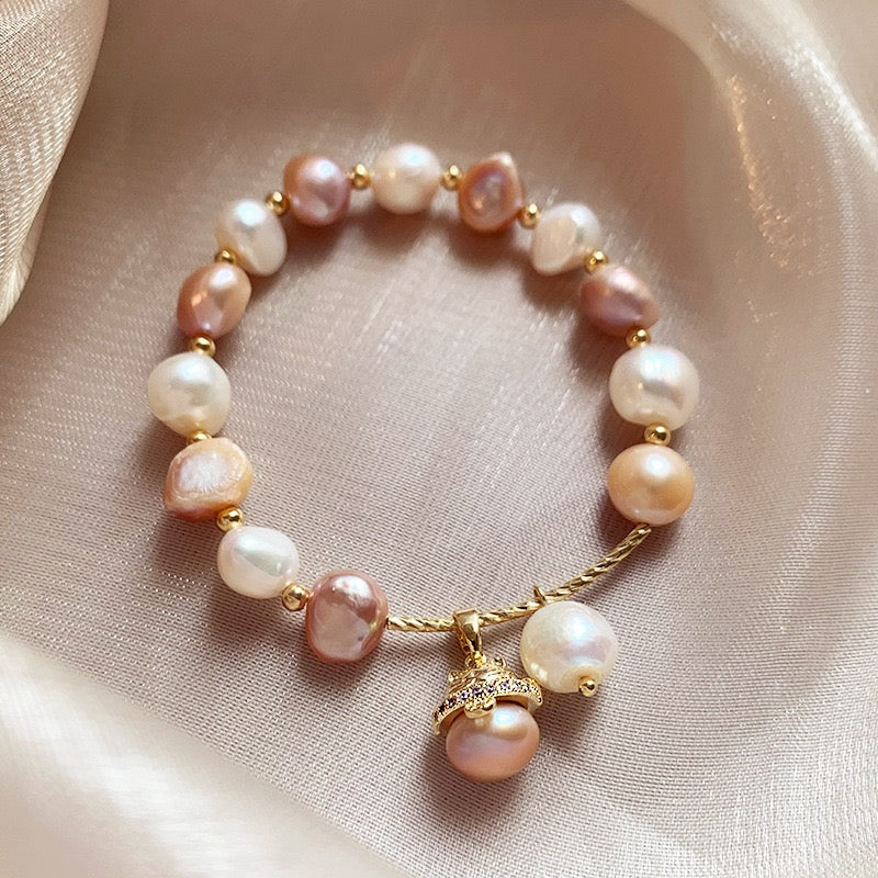 Multicolor Irregular Freshwater Pearl Bracelet