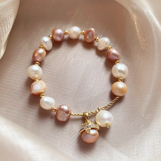 Multicolor Irregular Freshwater Pearl Bracelet