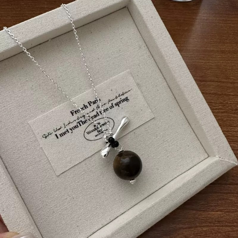 S925 Sterling Silver Tiger's Eye Necklace