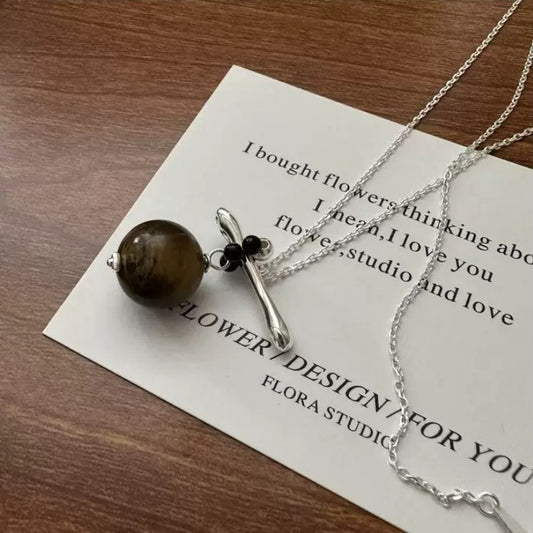 S925 Sterling Silver Tiger's Eye Necklace