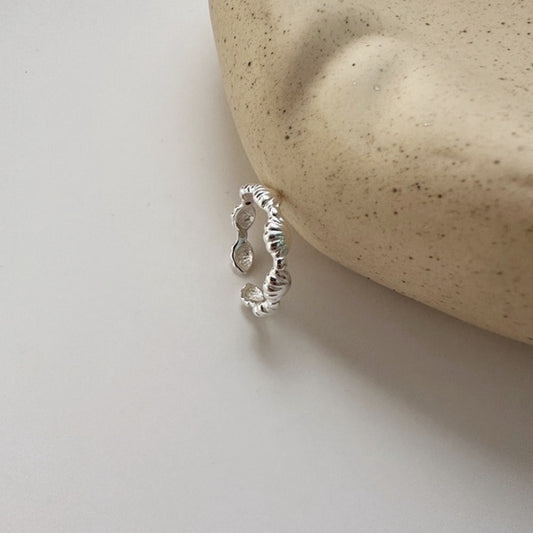 S925 Sterling Silver Shell-Shaped Open Ring