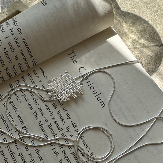 S925 Sterling Silver Braided-Style Pull-Adjustable Sweater Chain