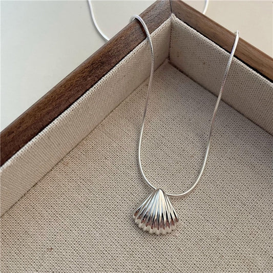 S925 Sterling Silver Shell Pendant Necklace