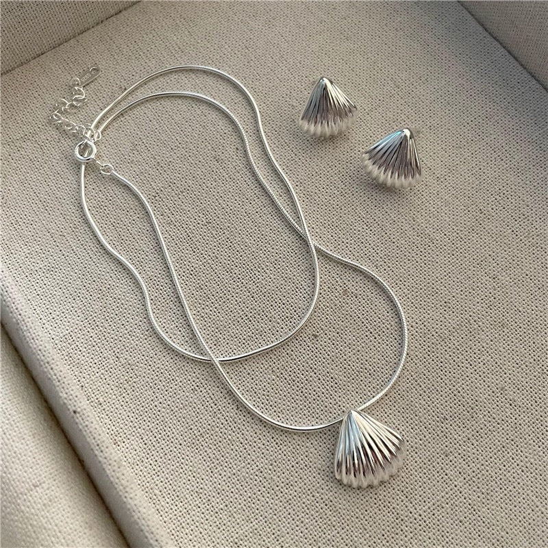 S925 Sterling Silver Shell Pendant Necklace