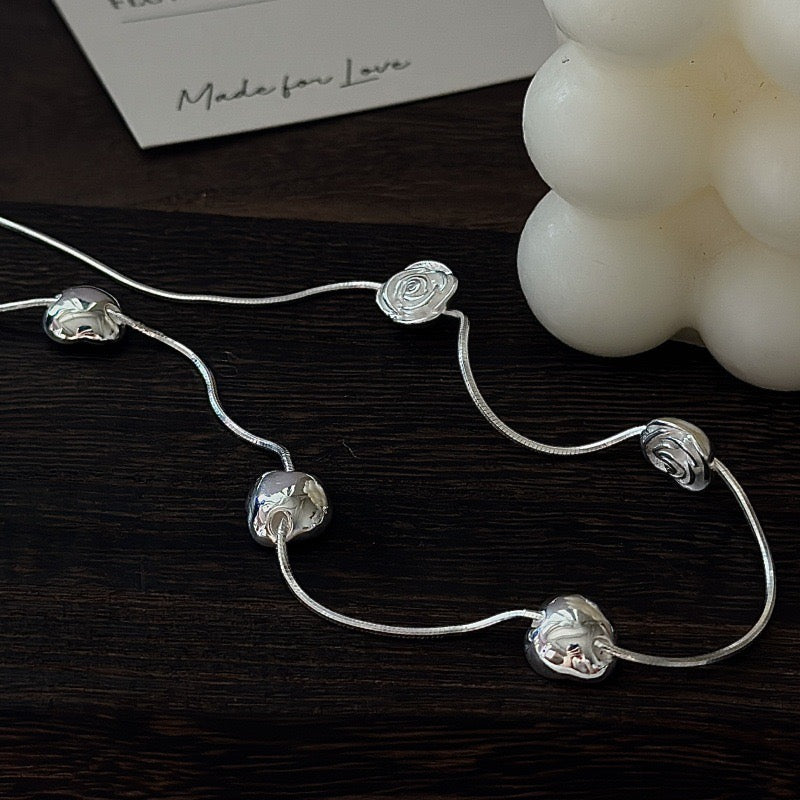 S925 Sterling Silver Rose Pendant Necklace