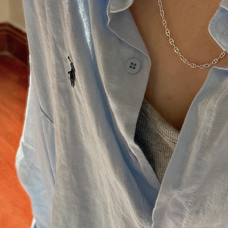 S925 Sterling Silver Pig-Nose Shaped Hollow-Out Necklace