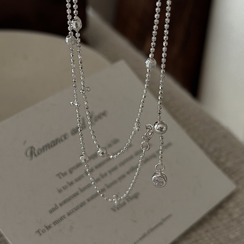 S925 Sterling Silver Simple Long Necklace