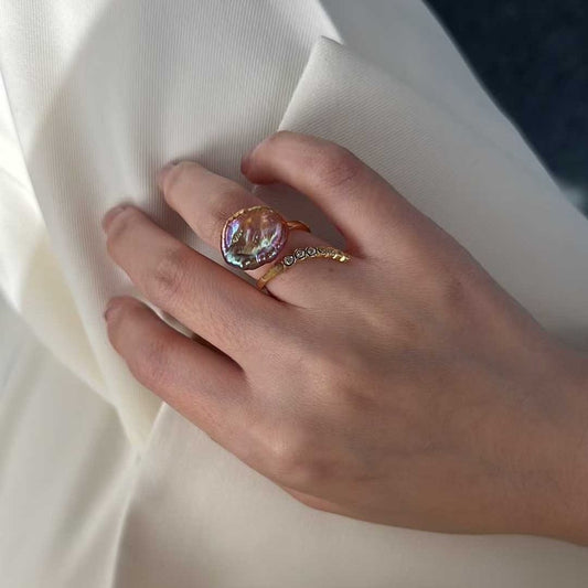 PURPLE ROBE OPEN RING