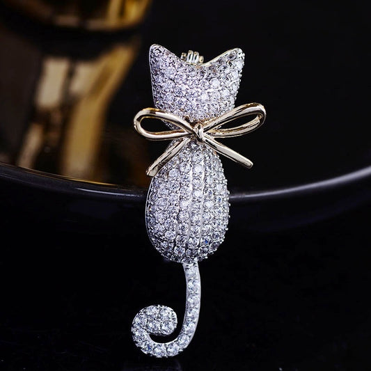 「 Long-tailed Cat 」Brooch