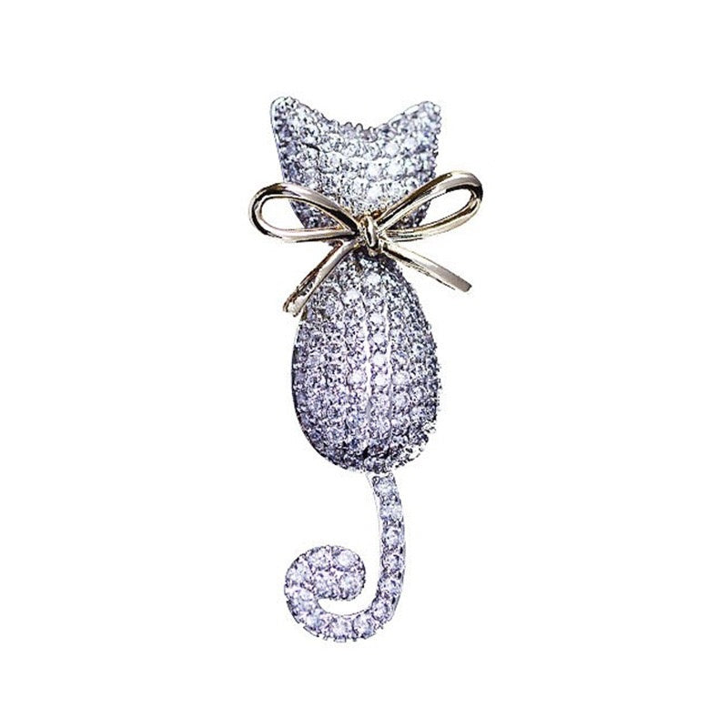 「 Long-tailed Cat 」Brooch