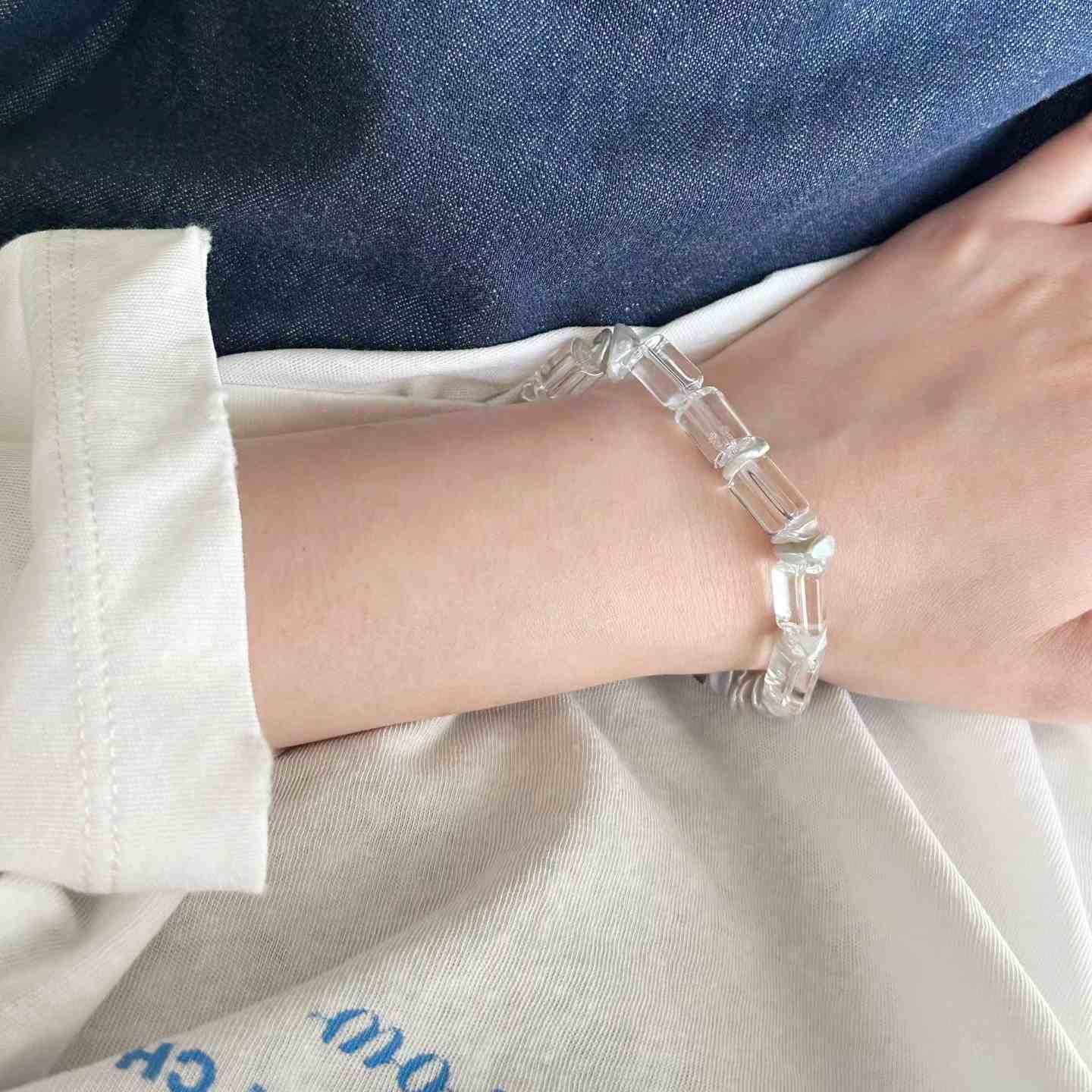 BAROQUE PEARL & PRISM CRYSTAL BRACELET