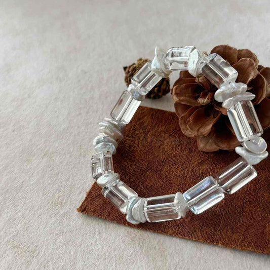 BAROQUE PEARL & PRISM CRYSTAL BRACELET