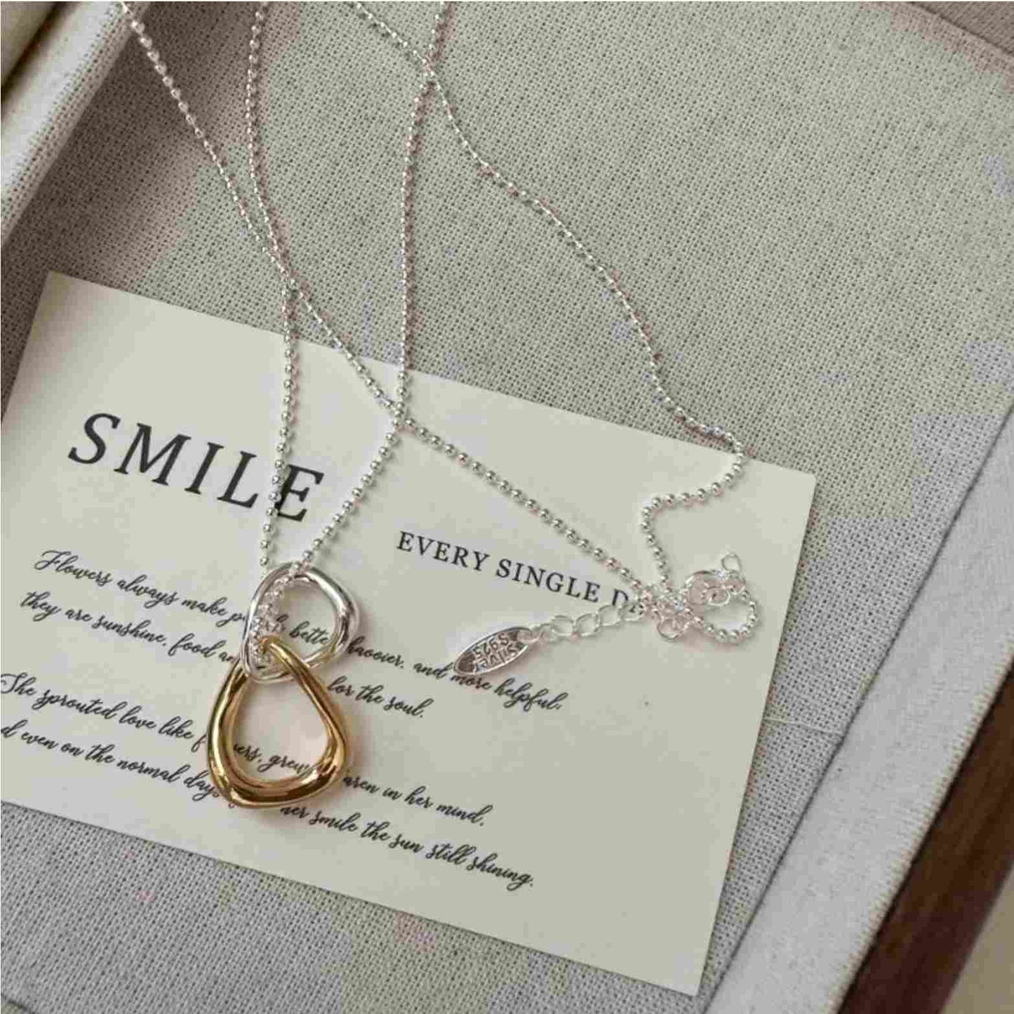 Two-Tone Pendant Necklace