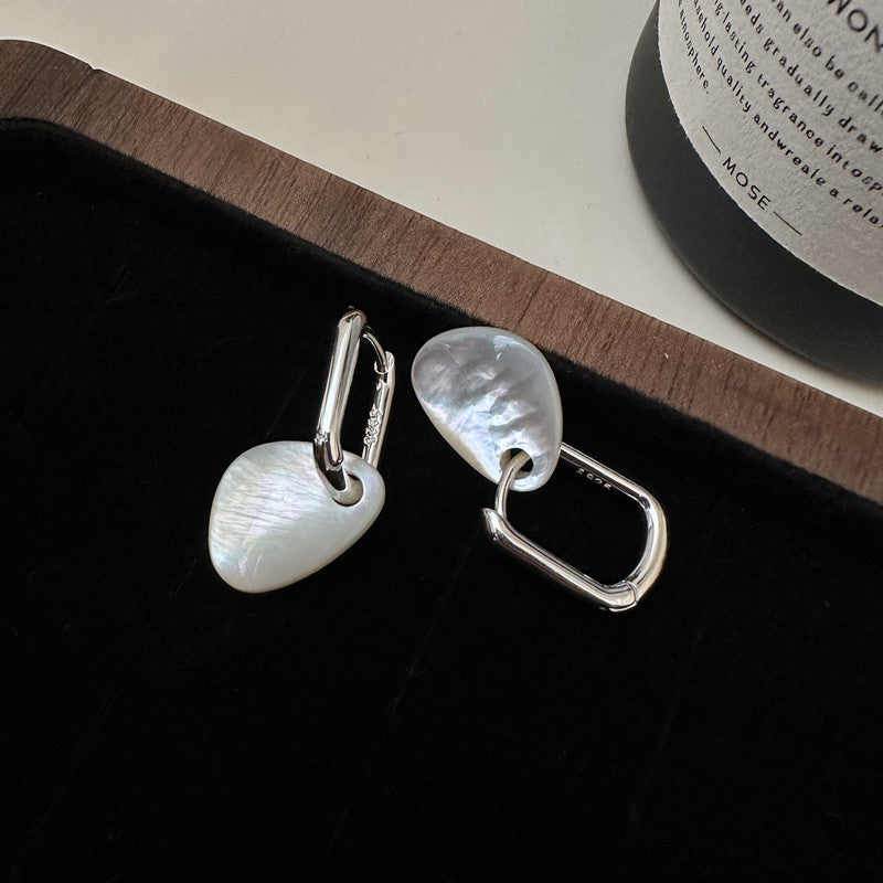 IRREGULAR WHITE SHELL EARRINGS