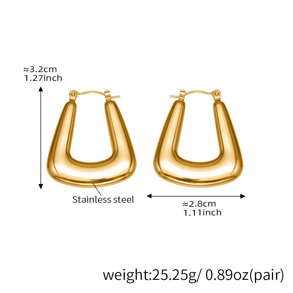 GEOMETRIC U-SHAPED EARRINGS