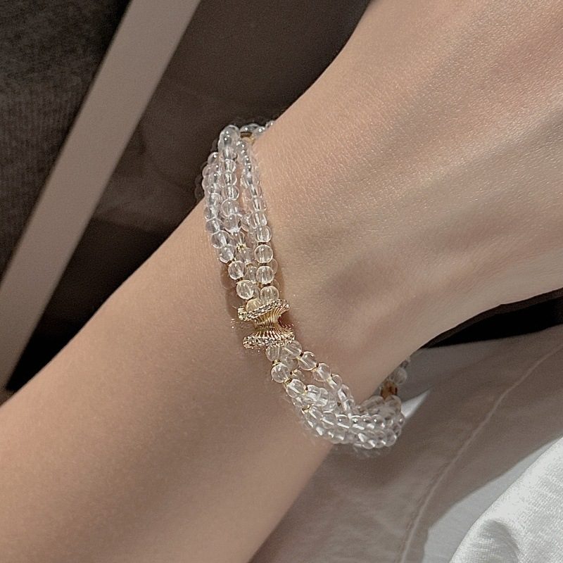 HOURGLASS HARMONY WHITE CRYSTAL BRACELET