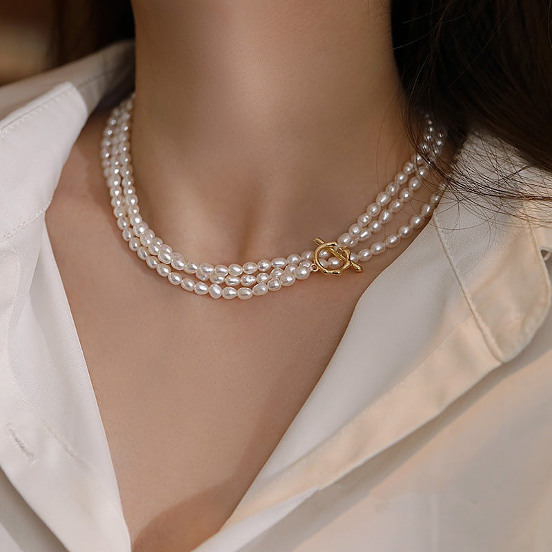 FRENCH LONG STRAND NATURAL PEARL NECKLACE