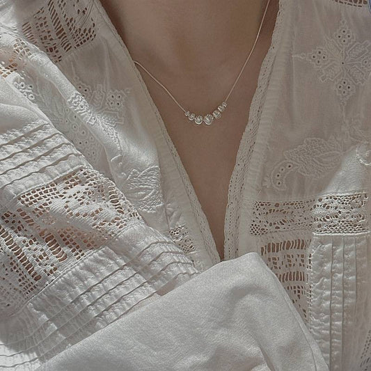 PURE SILVER BEAD PENDANT NECKLACE