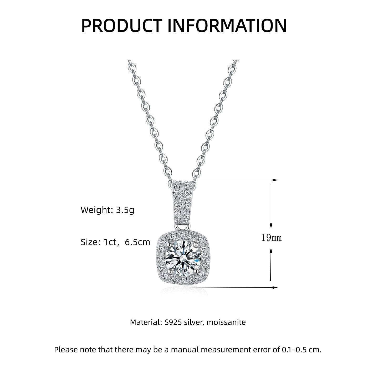 SUGARCUBE MOISSANITE NECKLACE