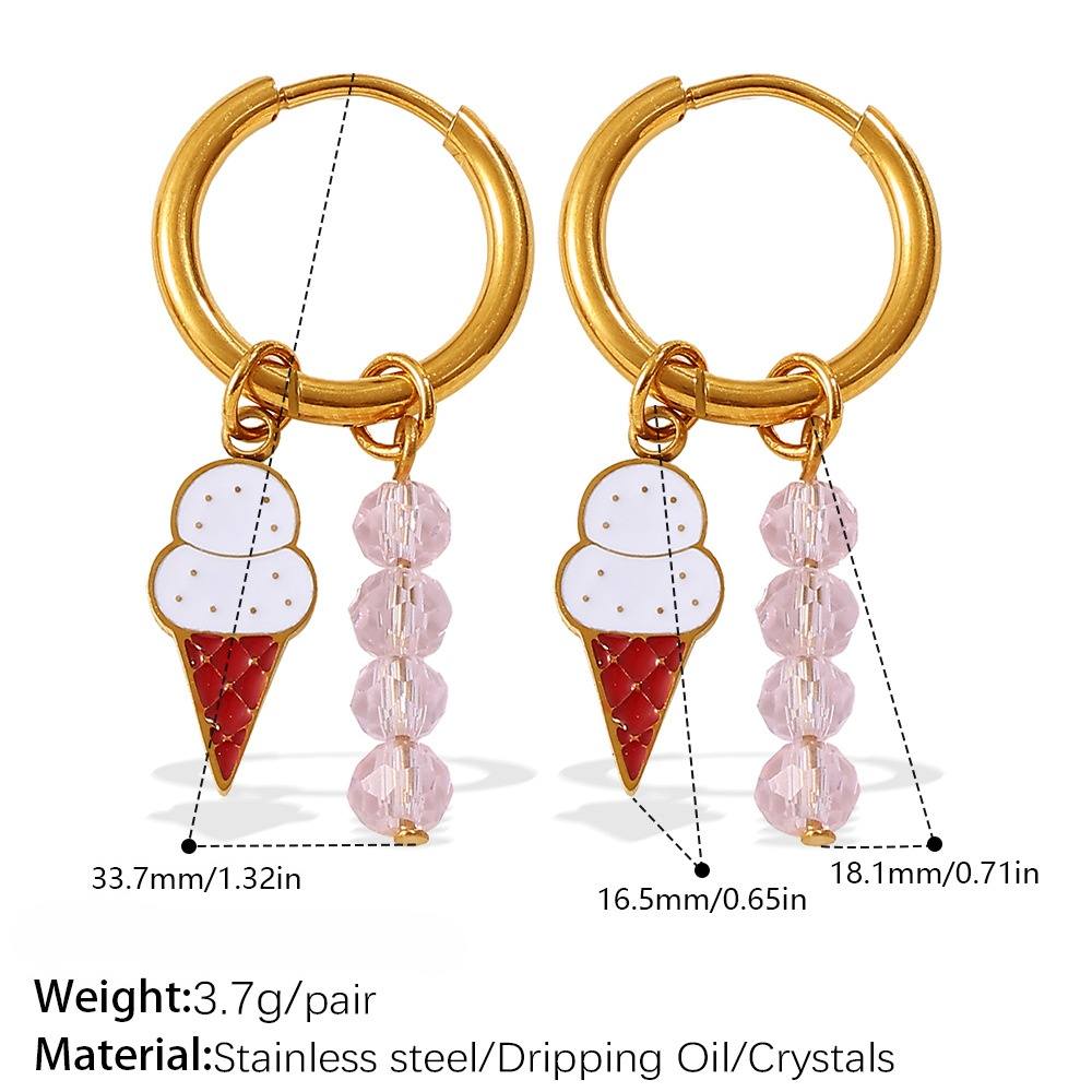 EARRINGS WITH CHRISTMAS ELEMENT PENDANTS